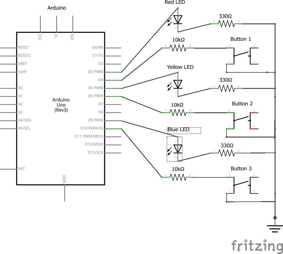 Push Button Arduino Led